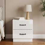 vidaXL Cabinet de chevet Blanc brillant 43 x 34 5 x 44 5 cm