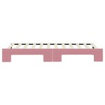 vidaXL Lit de jour avec lit gigogne rose 90x200 cm velours