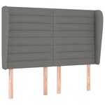vidaXL Sommier à lattes de lit avec matelas Gris foncé 140x190cm Tissu