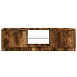 vidaXL Meuble TV avec lumières LED chêne fumé 120x30x35 5 cm