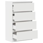 vidaXL Buffet Blanc 60x35x98 5 cm Bois d'ingénierie