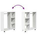 vidaXL Garde-robe Blanc 80x40x110 cm Bois d’ingénierie