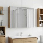vidaXL Armoire Miroir de Salle de Bain Chêne artisan