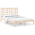 vidaXL Cadre de lit Bois de pin massif 140x190 cm