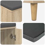 vidaXL Banc d'entrée avec coussin Chêne Sonoma 80 x 38 x 46 cm