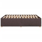 vidaXL Cadre de lit sans matelas marron foncé 140x190 cm tissu