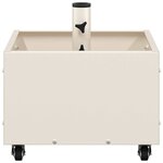 vidaXL Base de parasol avec jardinière Blanc 45 x 45 x 45 cm Acier