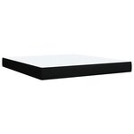 vidaXL Sommier à lattes de lit avec matelas Noir 180x200 cm Tissu