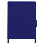 vidaXL Table de chevet Bleu marine 35x35x51 cm Acier