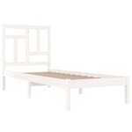 vidaXL Cadre de lit Blanc Bois de pin massif 90x200 cm