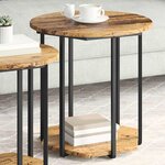vidaXL Ensemble de tables d'appoint 2 Pièces Bois ancien et noir