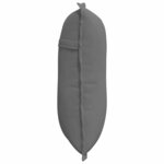 vidaXL Coussin de Dos Gris foncé 50 x 45 cm Tissu en microfibre