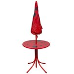 vidaXL Jeu de bistro avec parasol pour enfants 3 Pièces Rouge