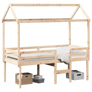 vidaXL Lit haut sans matelas 90x190 cm bois de pin massif