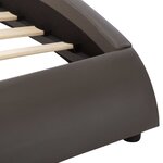 vidaXL Cadre de lit avec LED Gris Similicuir 180 x 200 cm