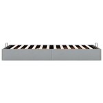 vidaXL Cadre de lit ottoman sans matelas gris clair 90x190 cm tissu