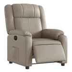 vidaXL Fauteuil inclinable électrique Cappuccino Similicuir