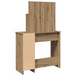 vidaXL Coiffeuse avec miroir chêne artisanal 86 5x35x136 cm