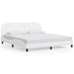 vidaXL Cadre de lit sans matelas Zadar blanc 180x200 cm similicuir