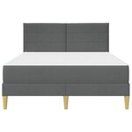 vidaXL Cadre de lit Gris foncé 140 x 190 cm Polyester