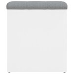 vidaXL Banc de rangement blanc 42x42x45 cm bois d'ingénierie
