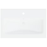 Vidaxl ensemble de meubles de salle de bain gris brillant aggloméré