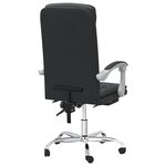 vidaXL Fauteuil inclinable de bureau Noir Similicuir