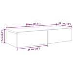 vidaXL Étagère murale avec tiroirs blanc 80x33x17 cm bois d'ingénierie