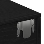 vidaXL Étagère murale avec tiroirs noir 80x33x17 cm bois d'ingénierie