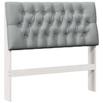 vidaXL Tête de lit capitonnée Gris clair 100 cm Pin massif