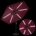 vidaXL Parasol de jardin avec lampes LED 300 x 300 cm Polyester