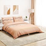 vidaXL Ensemble de housse de couette rose 260x240 cm Coton