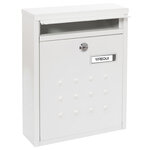 Boîte aux Lettres en Acier  Dime V1321  Regroupable  Fond Étroit  Blanc