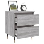 vidaXL Table de chevet sonoma gris 40x35x50 cm bois d’ingénierie