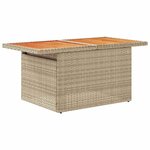vidaXL Salon de jardin avec coussins 7 Pièces beige résine tressée acacia
