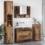 vidaXL Ensemble de mobilier de salle de bain 4 Pièces Bois ancien