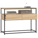 vidaXL Table console chêne sonoma 100x40x75 cm bois d'ingénierie