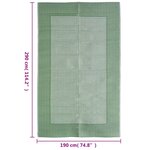 vidaXL Tapis d'extérieur ARAKIL vert 190 x 290 cm PP