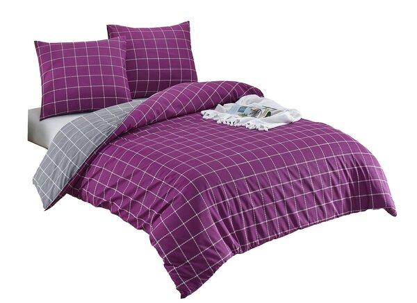 Parure de lit violette TRENDY 240 x 220 cm