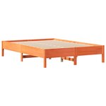 vidaXL Lit bibliothèque sans matelas cire marron 135x190 cm pin massif