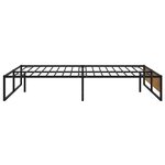 vidaXL Cadre de lit sans matelas noir métal 120x200 cm