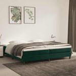 vidaXL Cadre de lit vert foncé 200x200 cm velours