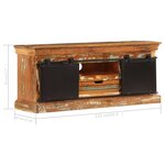 vidaXL Meuble TV 110 x 30 x 45 cm Bois de récupération massif
