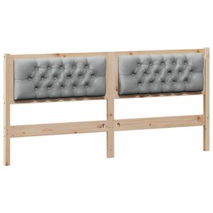 vidaXL Tête de lit Marron et gris clair 180 cm Bois massif en pin