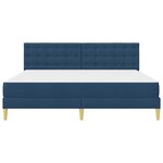 vidaXL Cadre de lit avec matelas Bleu 200 x 200 cm tissu