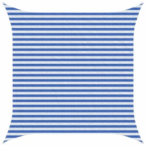 vidaXL Voile d'ombre Bleu et Blanc 3 6 x 3 6 m HDPE
