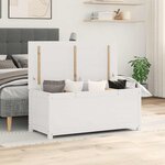 vidaXL Boîte de rangement Blanc 110x50x45 5 cm Bois massif de pin
