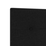 Tête de lit capitonnée noire 140 cm en tissu