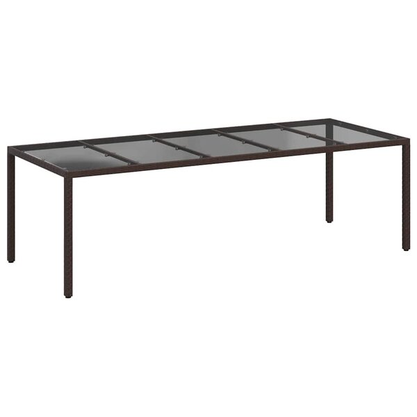 vidaXL Table de Jardin Marron 250 x 100 x 75 cm polyrotin