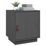 vidaXL Tables de chevet 2 Pièces Gris 40x34x45 cm Bois de pin massif